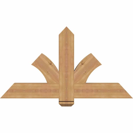 Ekena Millwork Redmond Smooth Timber Gable Bracket, Western Red Cedar, 48"W x 26"H x 3 1/2"D x 5 1/2"F, 13/12 Pitch GBW048X26X0406RED00SWR